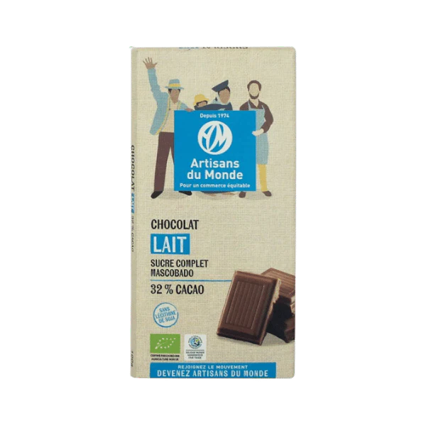Chocolat au lait bio - 100g