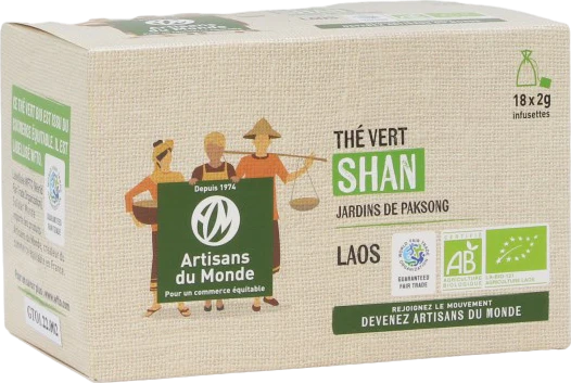 Thé vert shan bio - 18 infusions