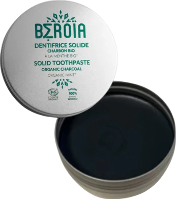 Dentifrice solide au charbon à la menthe bio - 33g - Image 2