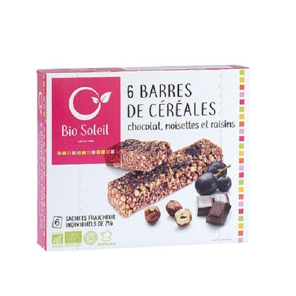 Barres céréales choco-noisette-raisin bio - 125g - Image 2