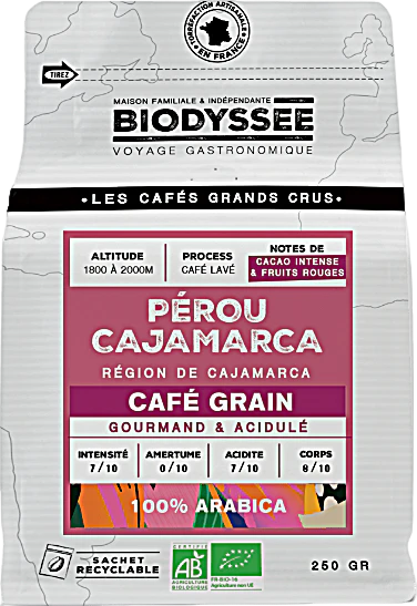 Café grain grand cru Pérou bio - 250g