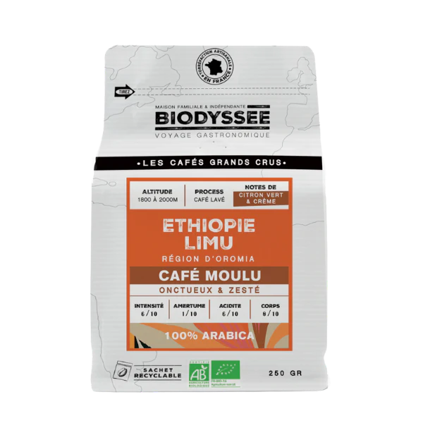 Café moulu grand cru d'Éthiopie bio - 250g