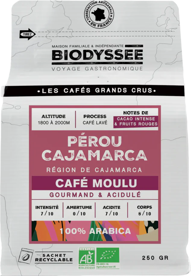 Café moulu grand cru Pérou Cajamarca bio - 250g