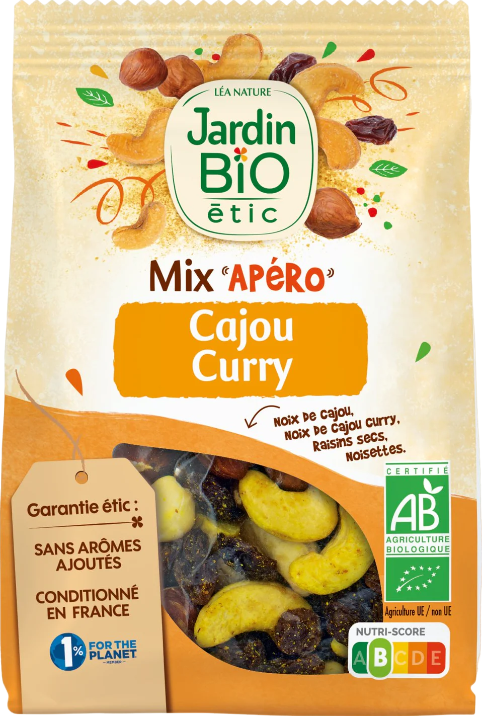 CADEAU Mélange apéro cajou curry bio - 130g