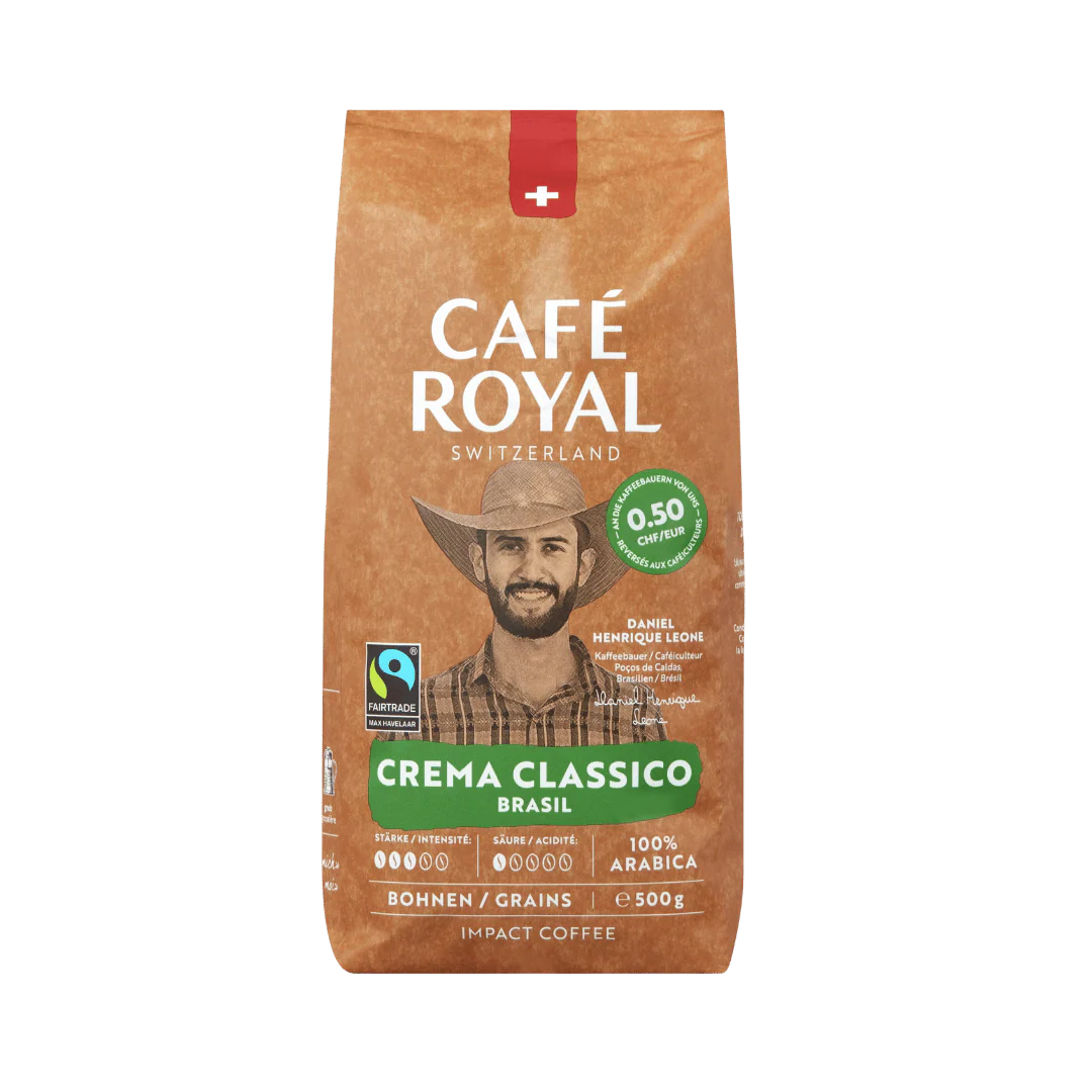 Café en grain crema classico du Brésil - 500g