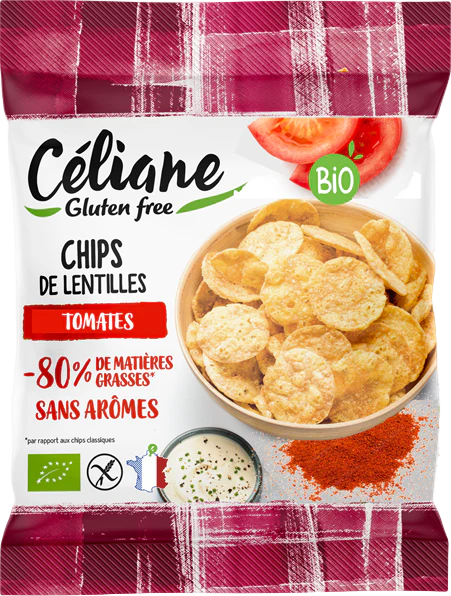 Chips de lentilles à la tomate - 50g