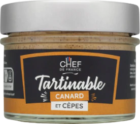 Tartinable canard et cèpes