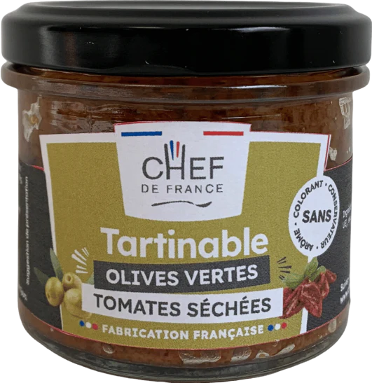 Tartinable olives vertes et tomates séchées - 100g