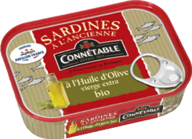 Sardines à l'huile d'olive vierge extra bio - 135g
