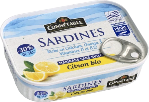 Sardines marinées sans huile au citron bio - 135g - Image 2