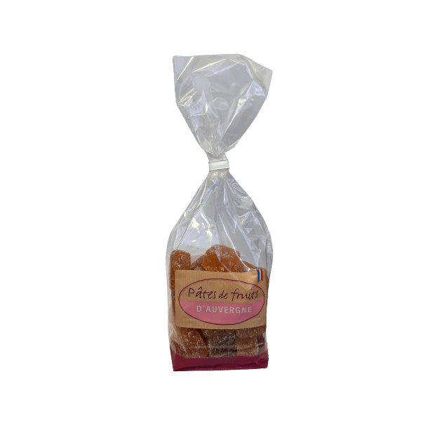 Sachet de pâtes de fruits à l'abricot, framboise, groseille et mandarine - 300g