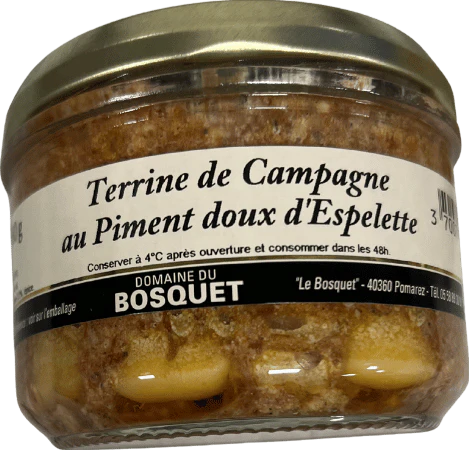 Terrine de campagne au piment doux d'Espelette - 180g
