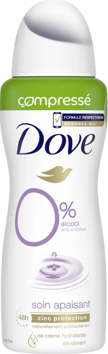 Déodorant soin apaisant 0% alcool compressé -  100ml
