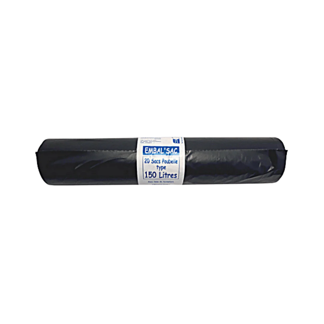 Sacs poubelles 150L avec lien de fermeture - x20 sacs