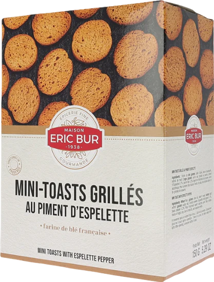 Mini-toasts grillés au piment d'espelette - 150g