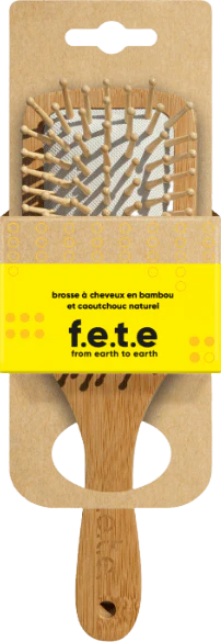 Brosse à cheveux large en bambou