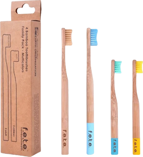 Brosse à dents bambou Pack Familial - X4