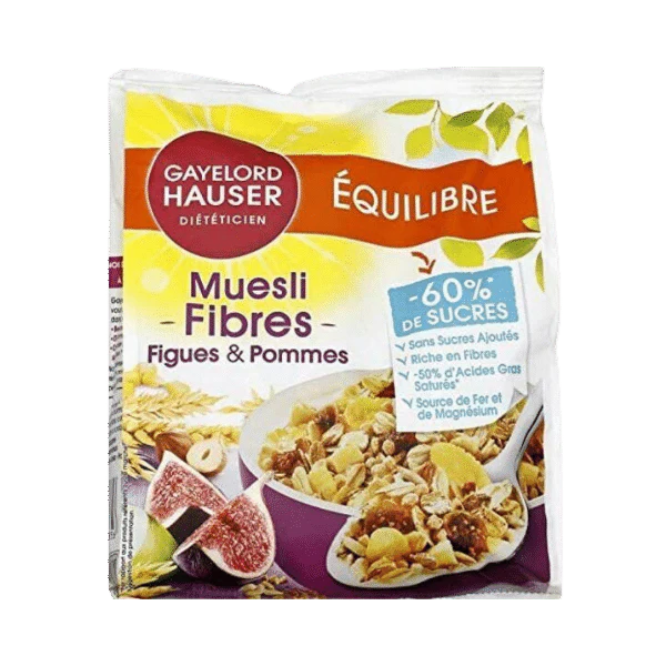 Muesli fibres figues & pommes bio - 375g - Image 2