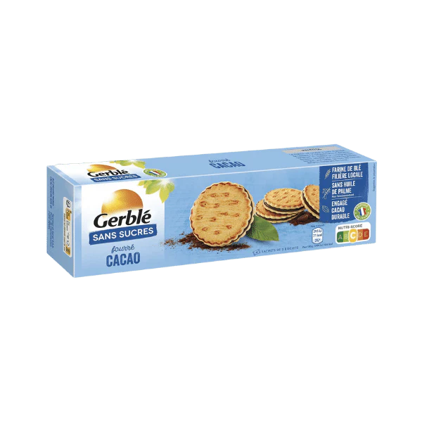 Biscuits fourrés au cacao sans sucre - 185g - Image 2