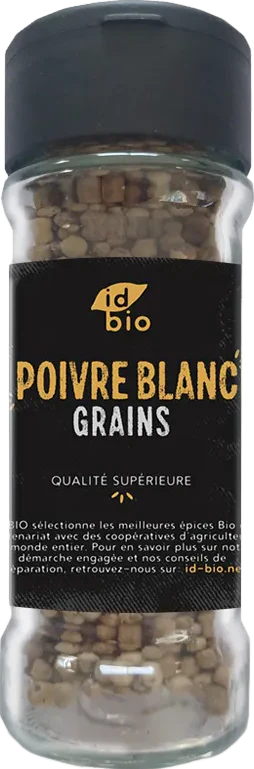 Poivre blanc en grain bio - 40g - Image 2