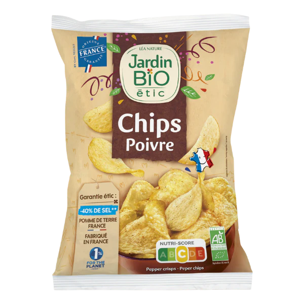 Chips de pomme de terre au poivre bio - 100g