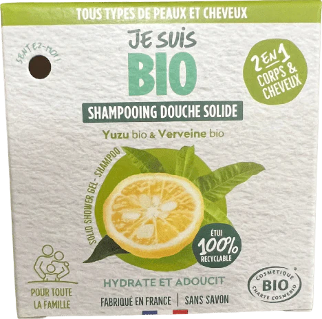 Shampooing douche solide yuzu et verveine - 110g