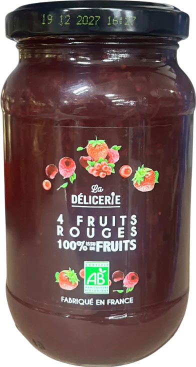 Préparation aux 4 fruits rouges bio - 310g