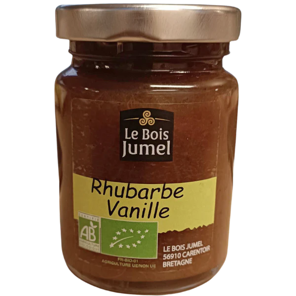 Confiture rhubarbe vanille bio - 120g