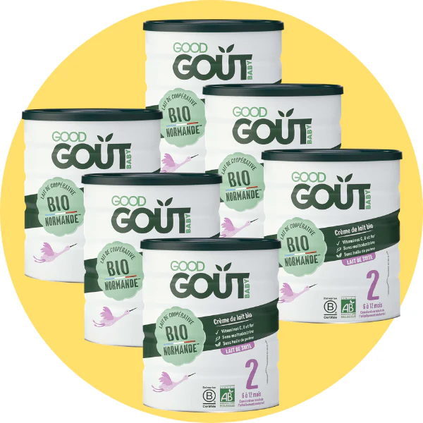 Lot de 6 laits de suite bio dès 6 mois Good Goût