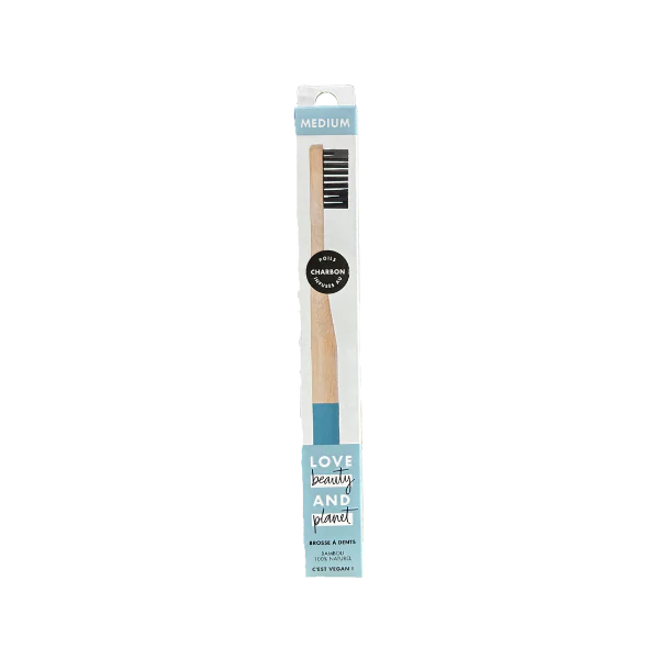 Brosse à dent bambou poils charbon medium - 1 unité - Image 2