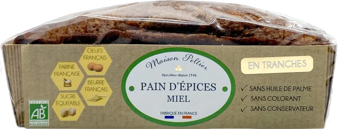 Pain d'épices tranché au miel bio - 250g