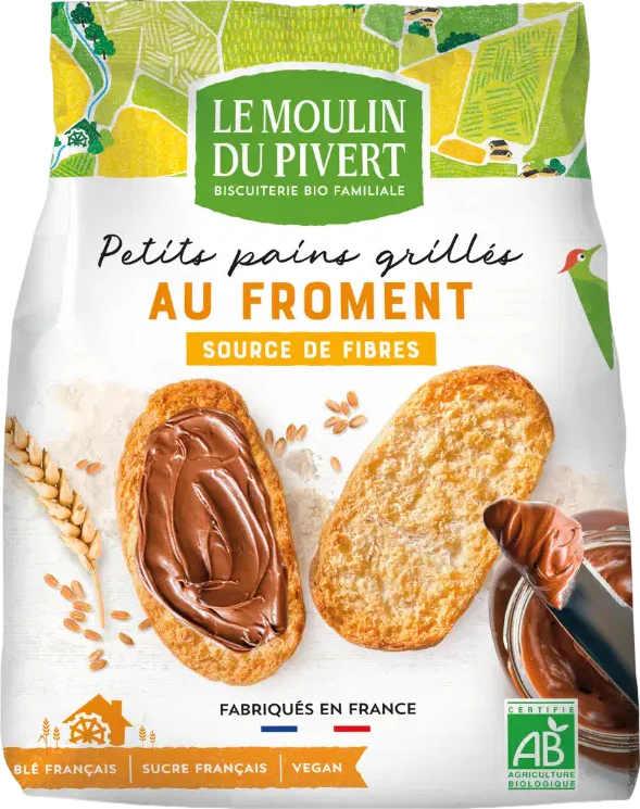 Petits pains grillés au froment bio - 225g