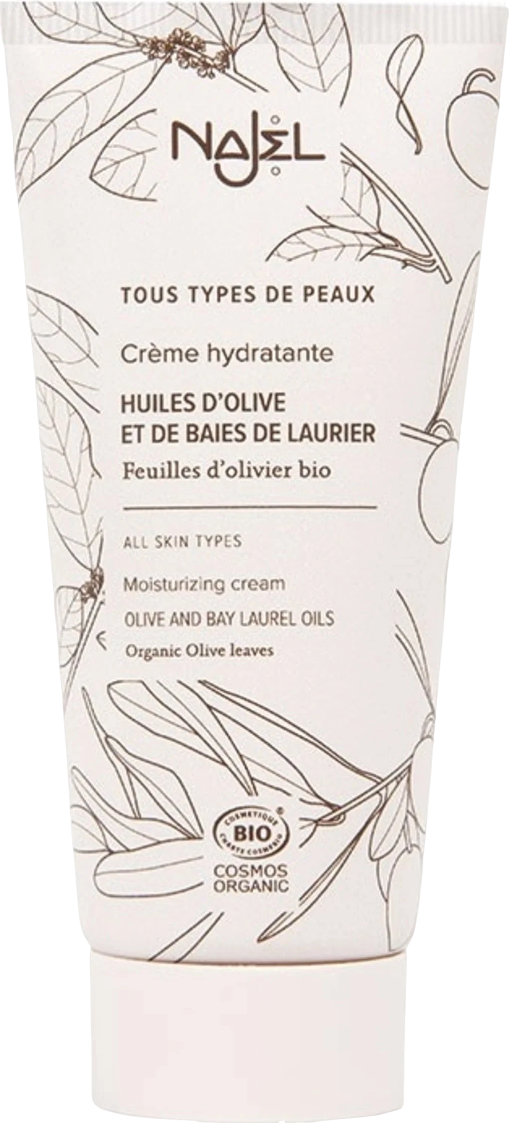 Crème hydratante visage tous types de peaux bio - 50ml