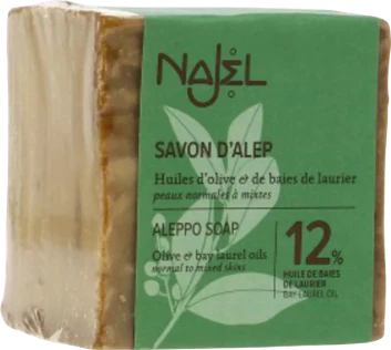 Savon d'alep à l'huile d'olive et baies de laurier - 200g