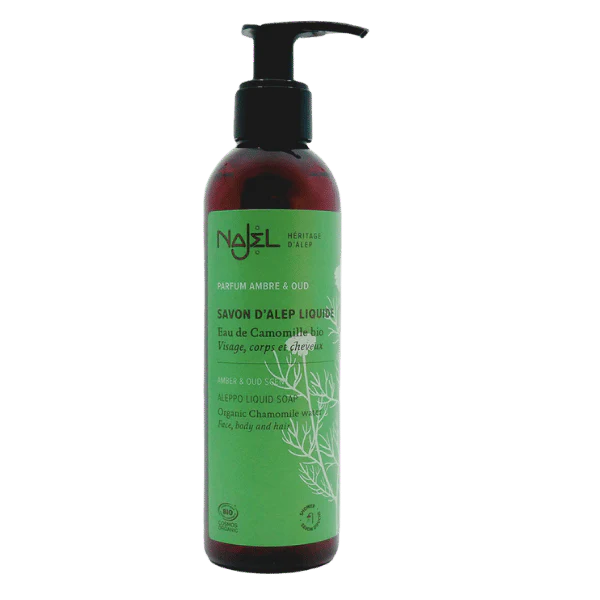 Savon d'Alep liquide parfum ambre et oud bio - 200ml - Image 2