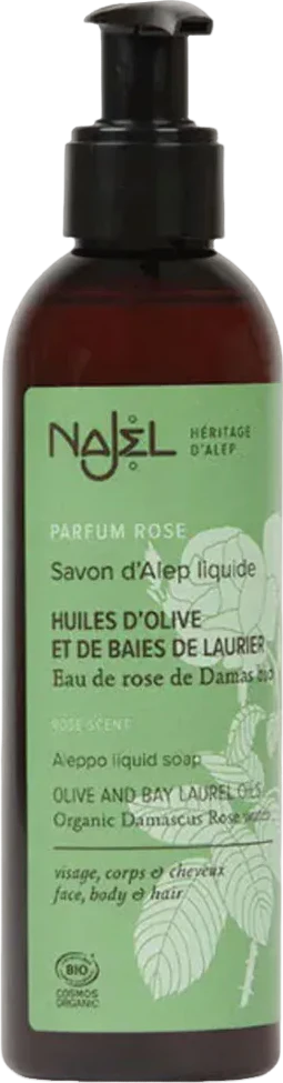 Savon d'Alep liquide parfum rose - 200ml - Image 2