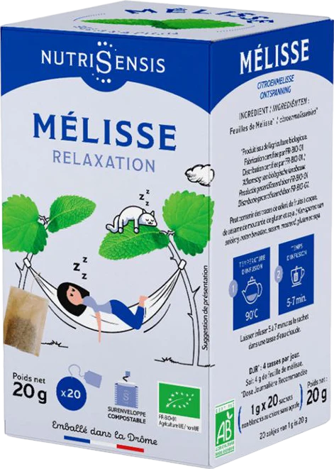 Tisane mélisse relaxation bio - 20 sachets - Image 2
