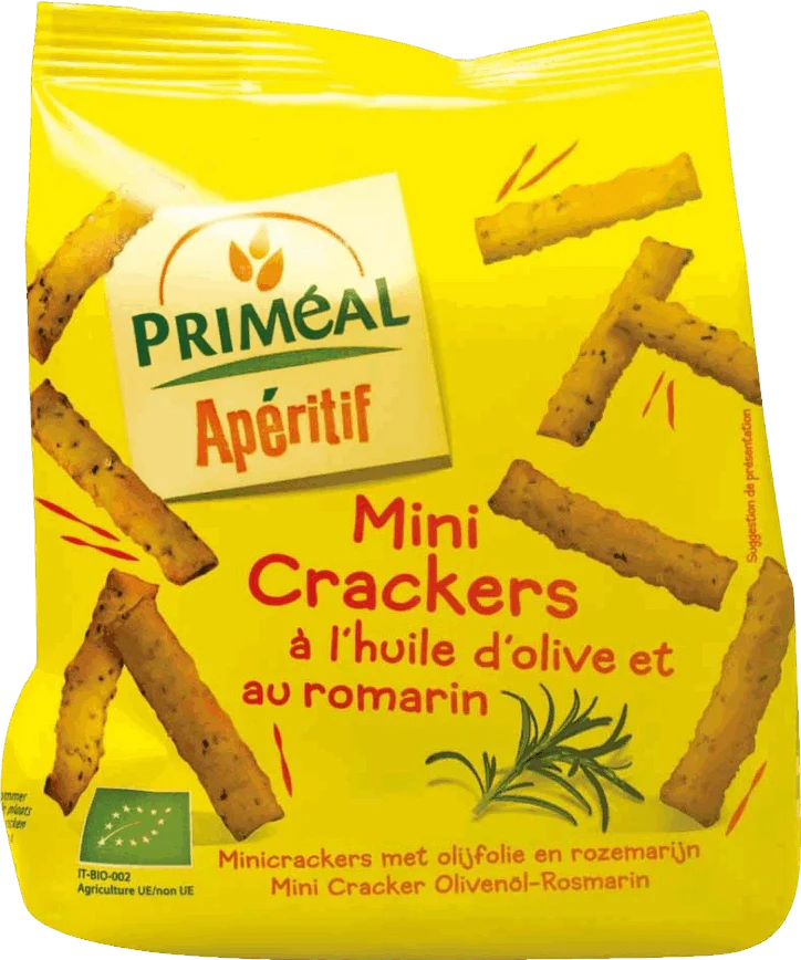 Mini crackers à l'huile d'olive et romarin bio - 100g