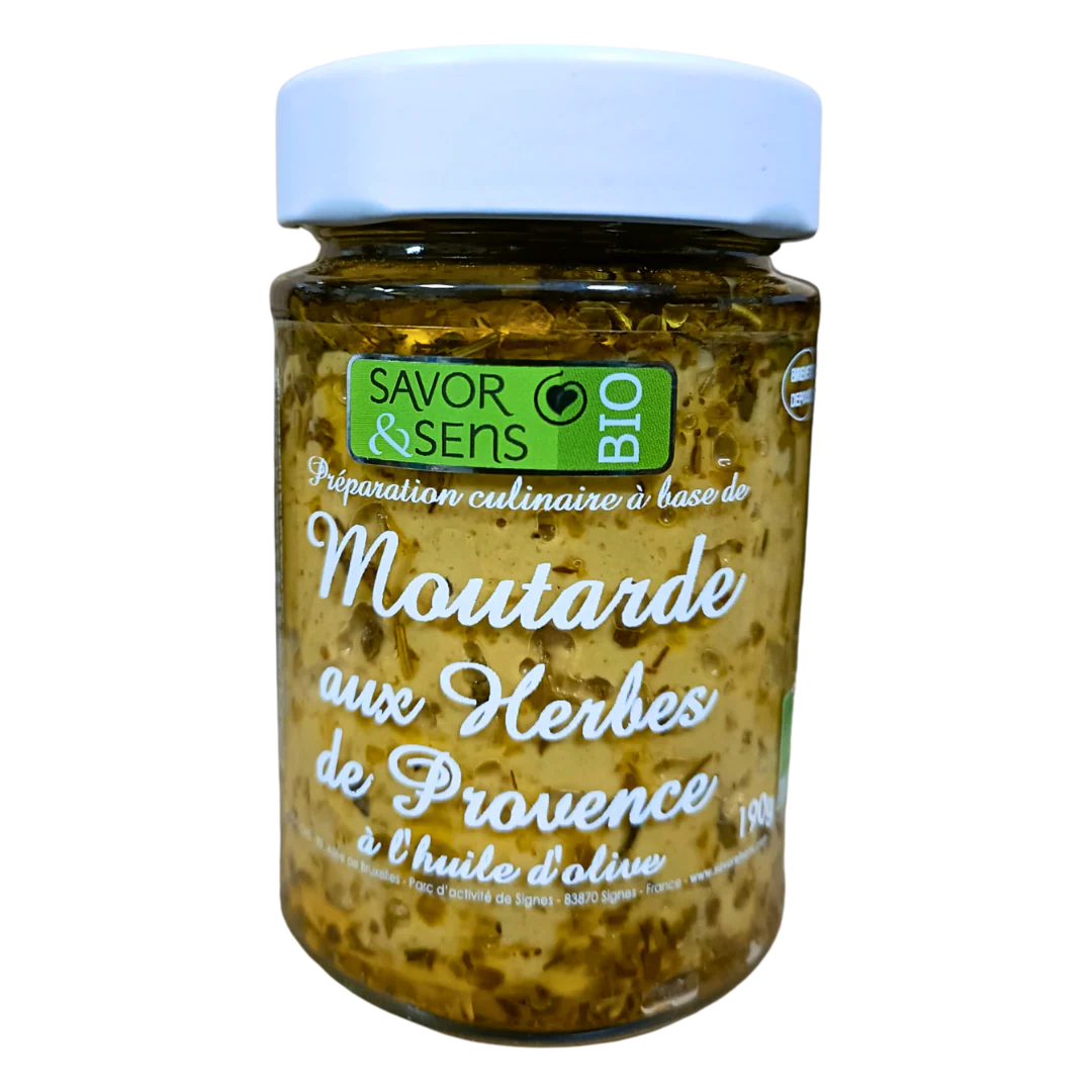 Moutarde aux herbes de provences bio - 190g