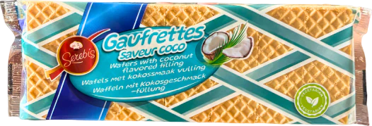 Gaufrettes saveur coco - 200g