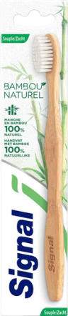 Brosse à dents en bambou naturel souple - 1 pièce