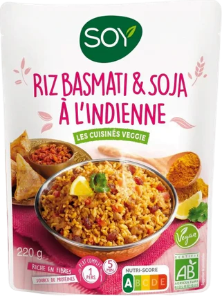 Riz basmati et soja à l’Indienne bio - 220g