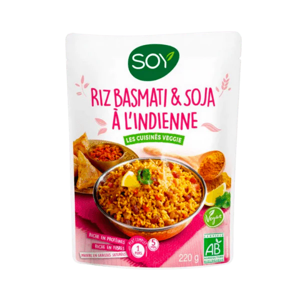 Riz basmati et soja à l’Indienne bio - 220g - Image 2