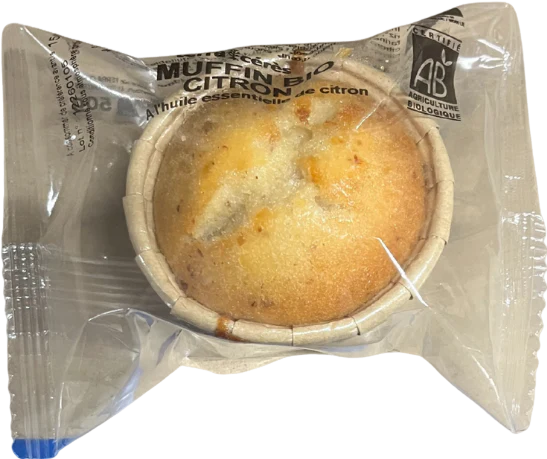 Muffin à l'huile essentielle de citron bio - 50g