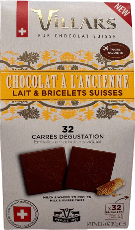 Chocolat à l'ancienne lait et bricelets suisses - 150g