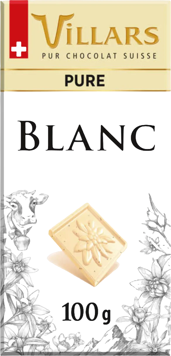 Tablette de chocolat blanc pur - 100g